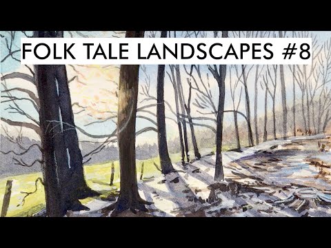 Trees in the winter sun | Folk Tale Landscapes #8