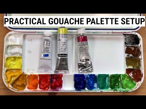 My favorite gouache palette setup
