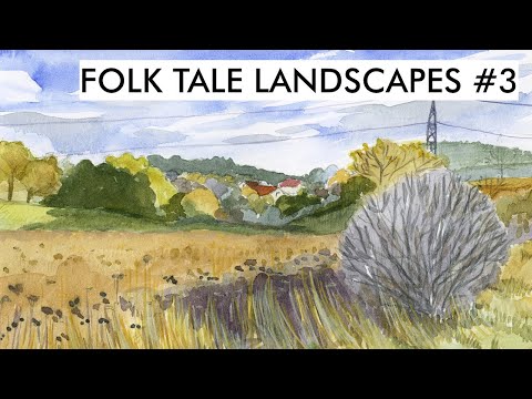 Folk Tale Landscapes - Autumn Fields (#3)