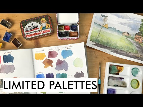Building a mini palette with limited colors | watercolor sketching