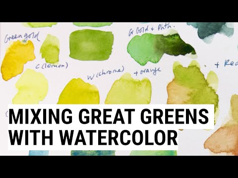 Mixing greens: A look at different combinations with watercolor greens