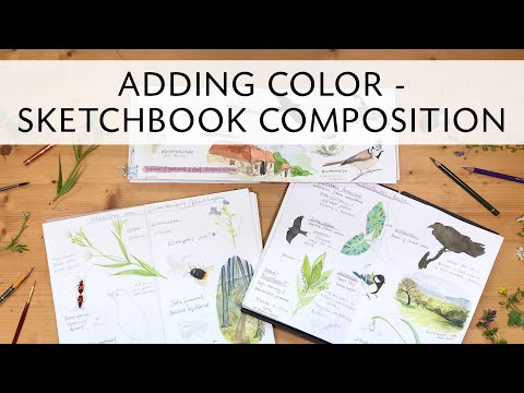 Adding color to sketchbook pages - Sketchbook Composition