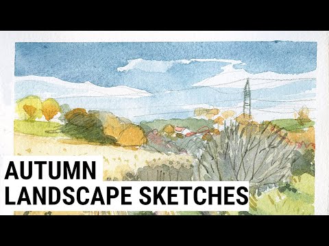 Landscape Painting Sketchbook Tour | Autumn 2020