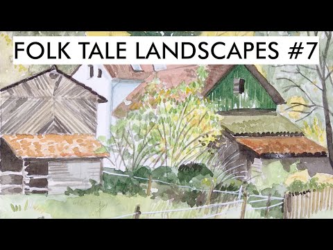 Folk Tale Landscapes #7 | House in the woods