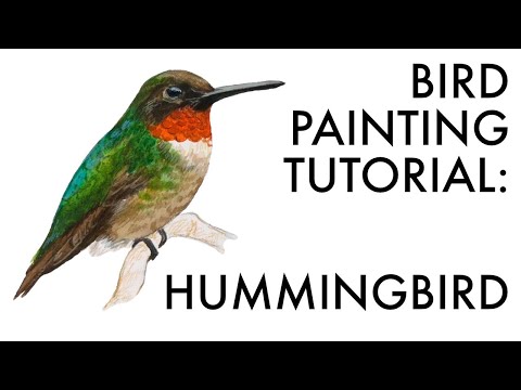 Painting a hummingbird in watercolor | painting demo