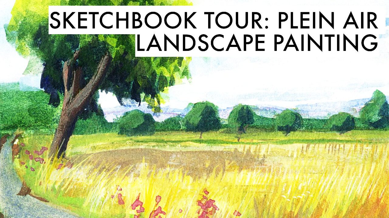 plein air sketchbook tour yt
