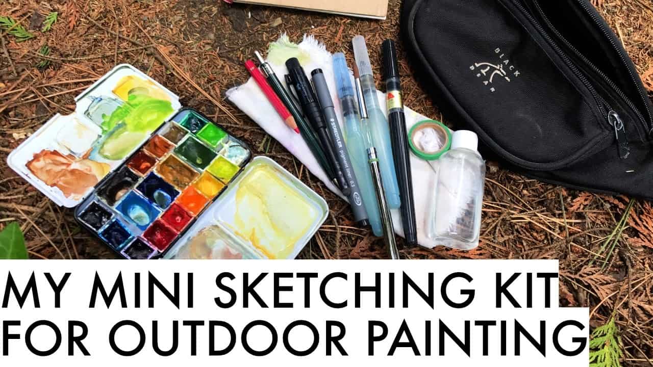 My Travel Watercolor Kit + Mini Painting 