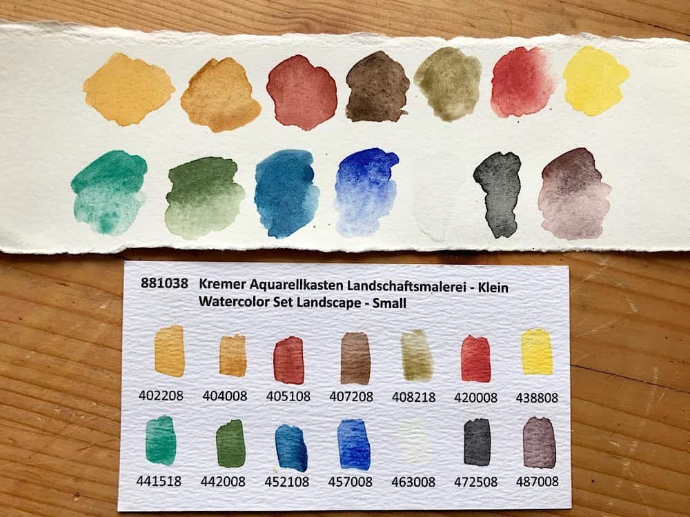 Natural & Historical Pigments Set Watercolor Palette, Half-Pans