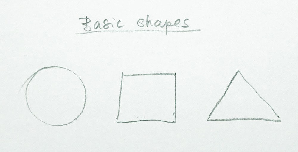 basic geometrical shapes for drawing